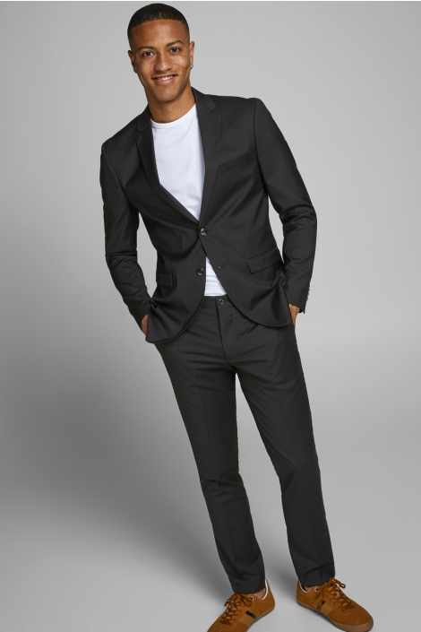 Jack & Jones zwarte heren colbert | Model vooraanzicht