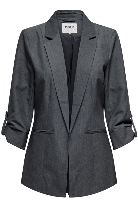 Only grijze dames blazer | Vooraanzicht