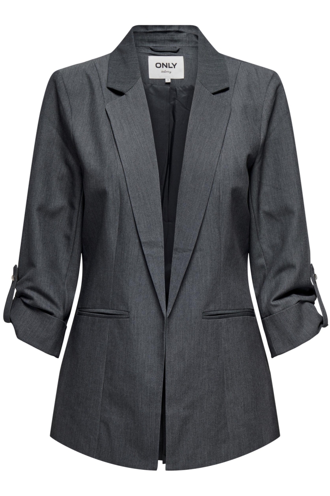 Only grijze dames blazer | Vooraanzicht