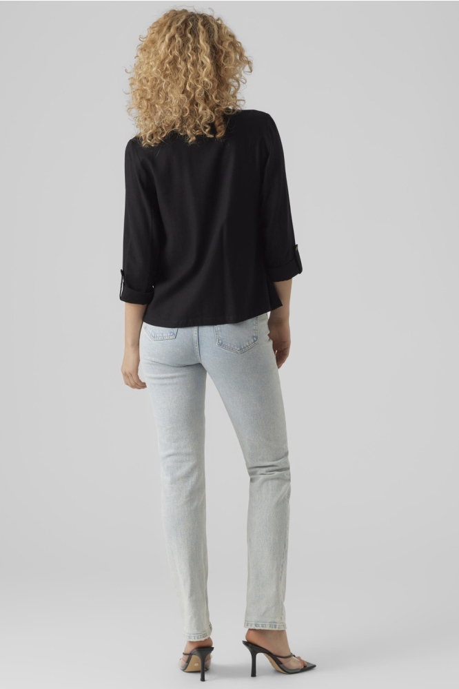 Vero Moda zwarte dames blazer | Model achteraanzicht