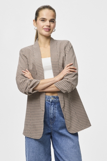 Pieces pcbosella 3/4 printed blazer noos b Beige
