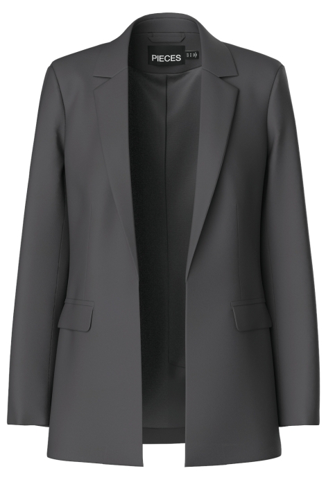 Pieces grijze dames blazer | Vooraanzicht