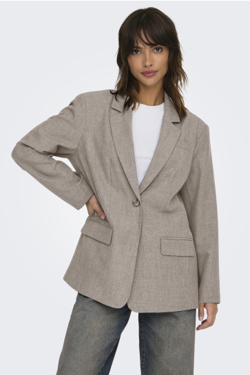 Only onllinda ls boyfr mel blazer tlr no Beige