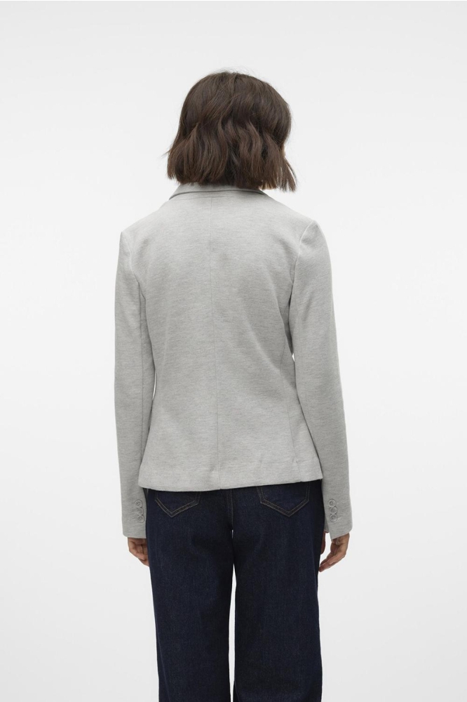 Vero Moda grijze dames blazer | Model achteraanzicht