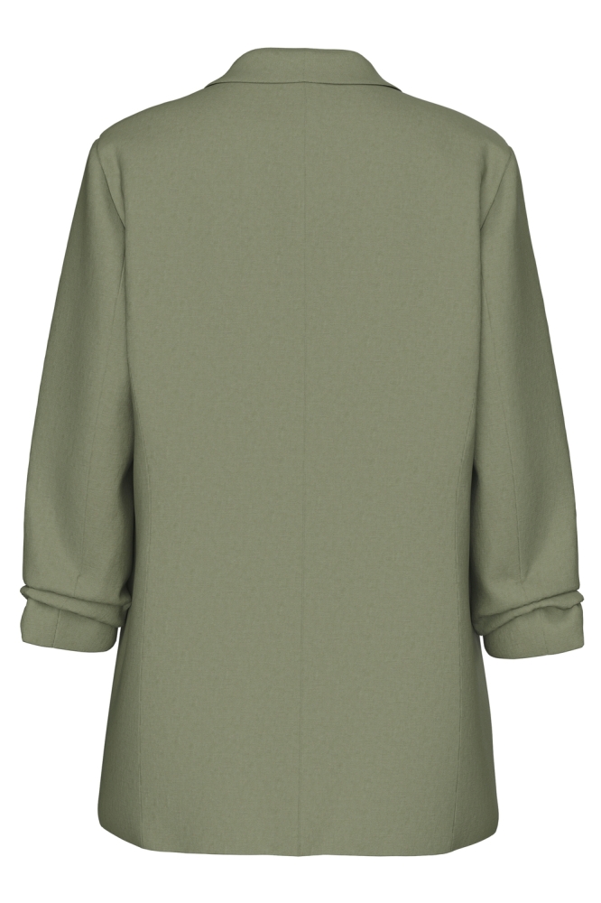 Pieces groene dames blazer | Achteraanzicht