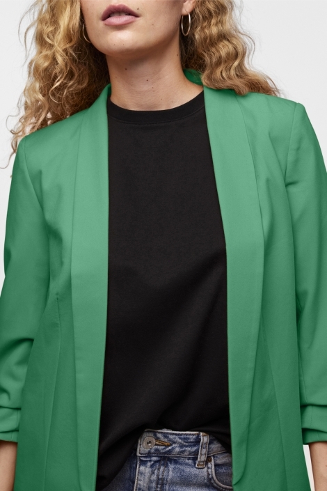 Pieces groene dames blazer | Close up