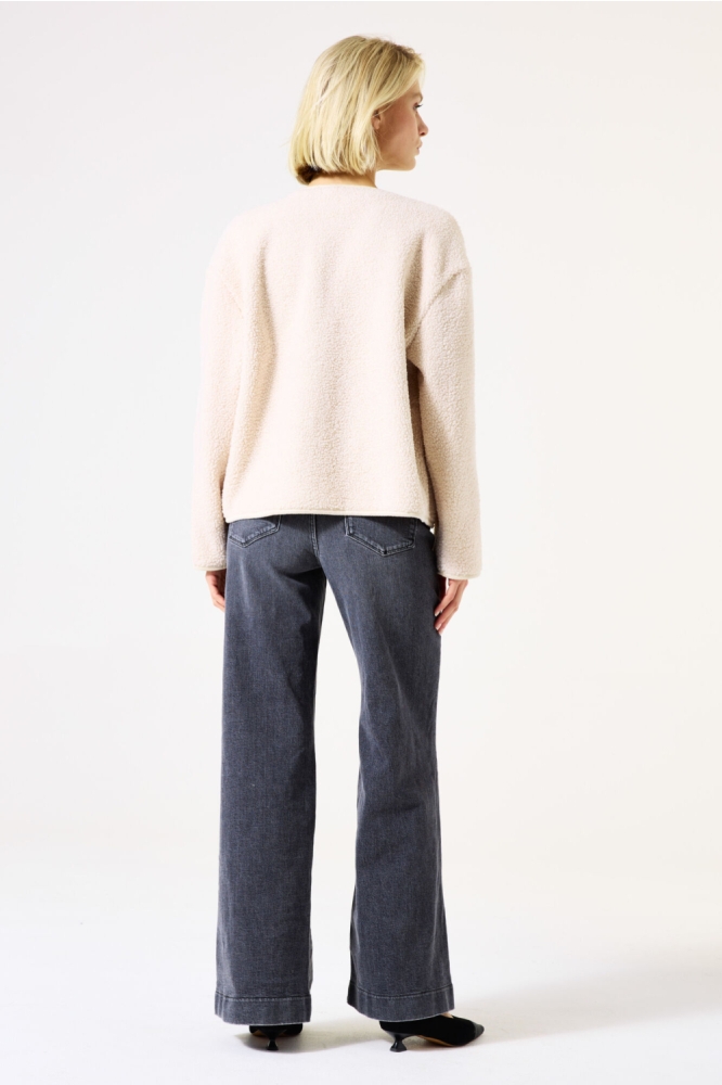 Garcia beige dames jas | Model achteraanzicht