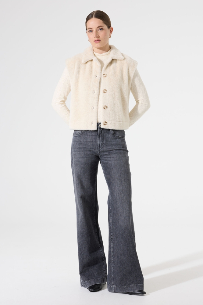 Garcia beige dames gilet | Model