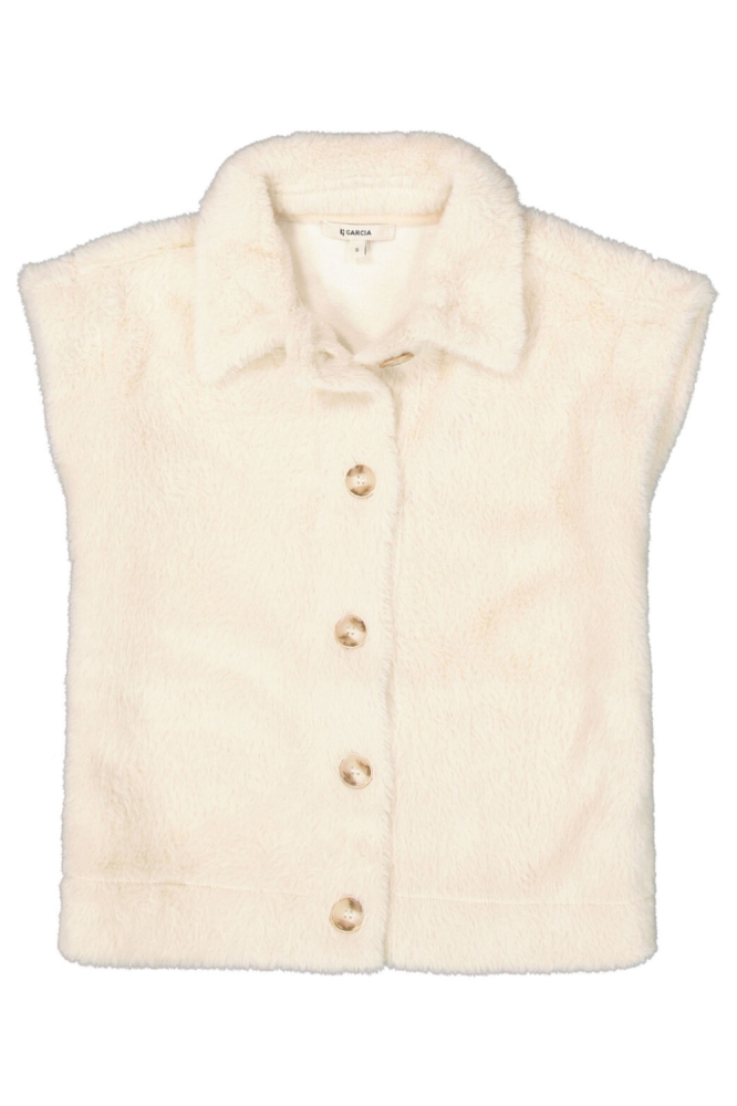 Garcia beige dames gilet | Vooraanzicht