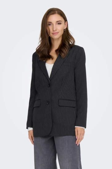 Only Blazer ONLREINA L/S PINSTRIPE BLAZER TLR N 15311367 Black/CLOUD DANCER