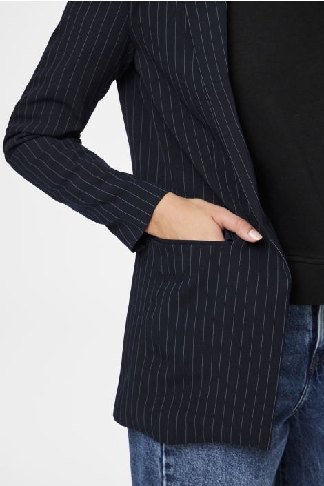 Pieces blauwe dames blazer | Close up