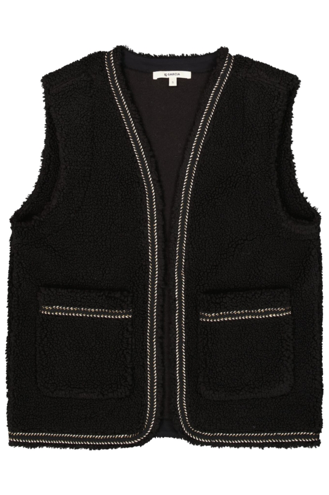 Garcia zwarte dames gilet | Vooraanzicht