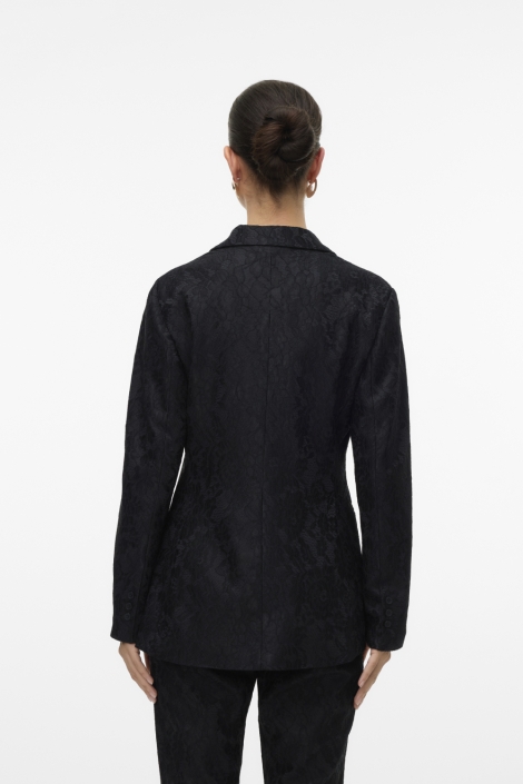 Vero Moda zwarte dames blazer | Model achteraanzicht