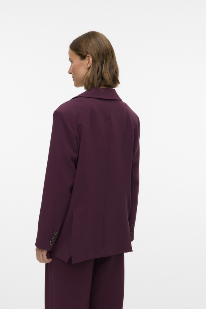 Vero Moda bordeaux dames blazer | Model achteraanzicht