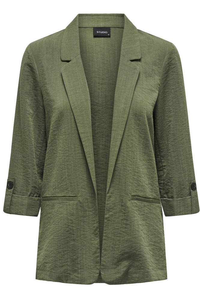 Only groene dames blazer | Achteraanzicht