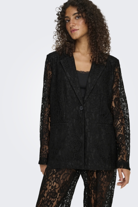 Only zwarte dames blazer | Model vooraanzicht