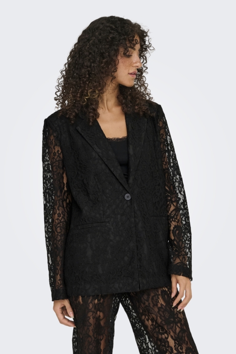 Only zwarte dames blazer | Model vooraanzicht