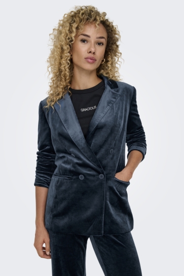 Only Blazer ONLASTRID-ELSY L/S FIT VELVET BLAZE 15335850 NIGHT SKY
