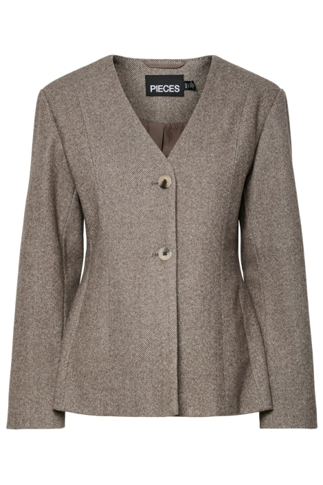 Pieces bruine dames blazer | Vooraanzicht