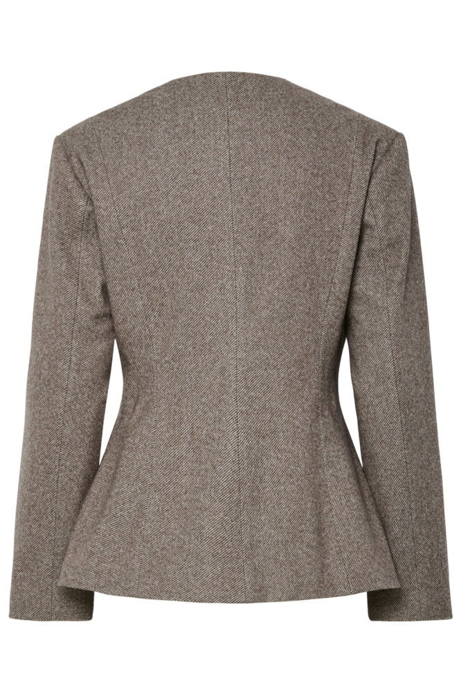 Pieces bruine dames blazer | Achteraanzicht