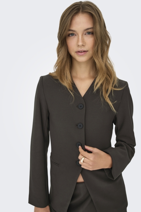 Only bruine dames blazer | Model vooraanzicht