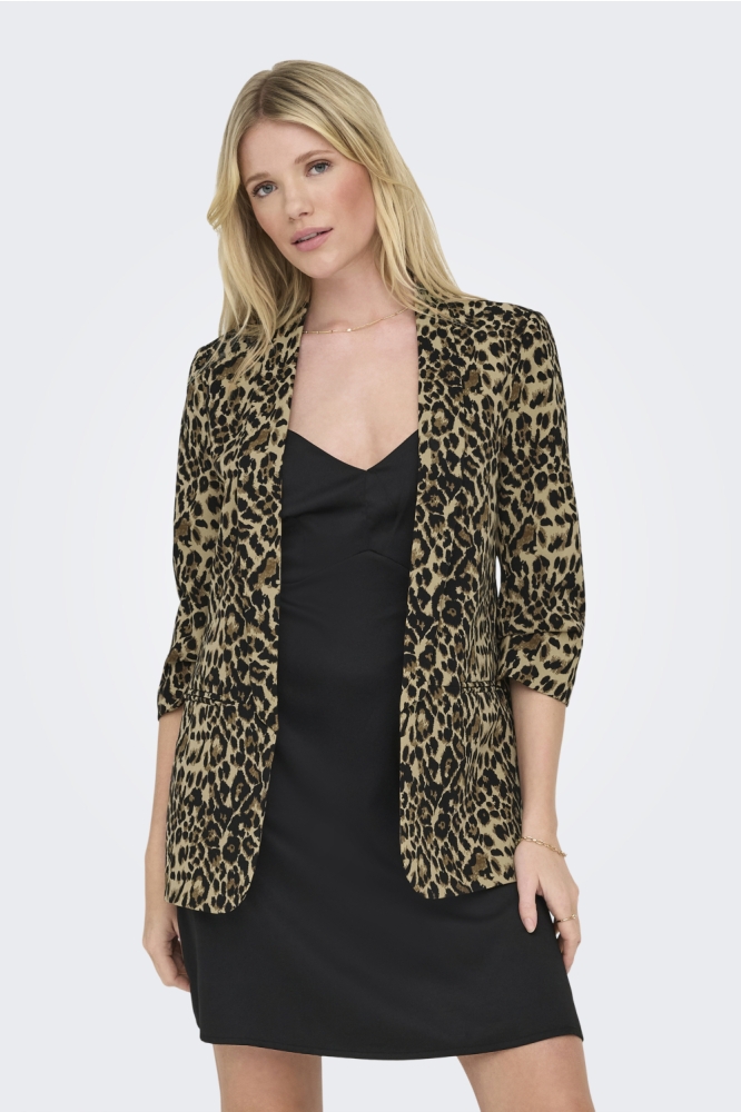 Only camel dames blazer | Model vooraanzicht