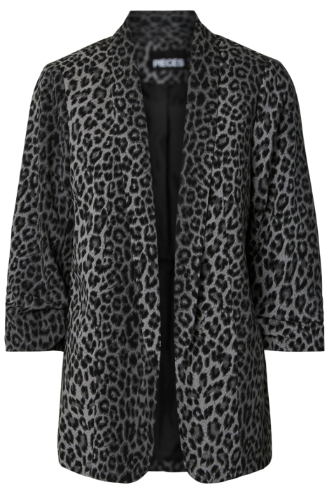 Pieces grijze dames blazer | Vooraanzicht