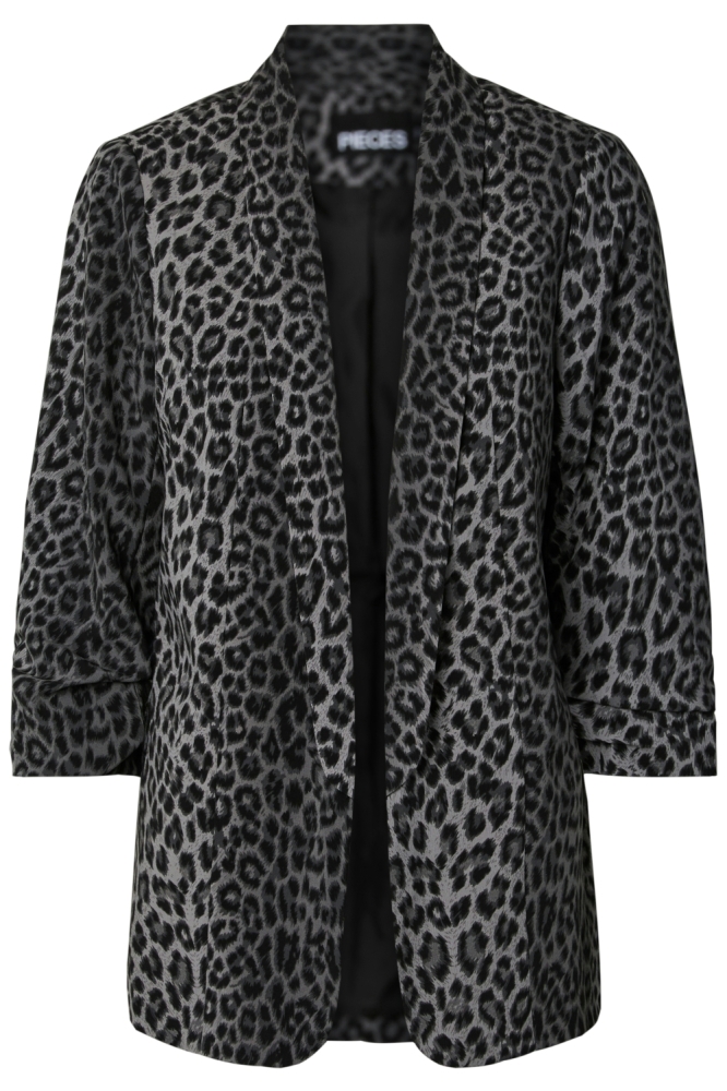 Pieces grijze dames blazer | Vooraanzicht