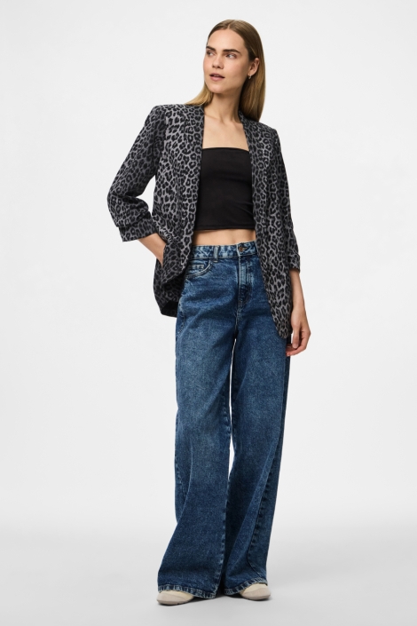 Pieces grijze dames blazer | Model