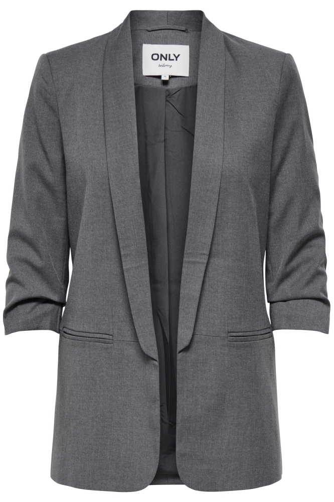 Only grijze dames blazer | Vooraanzicht