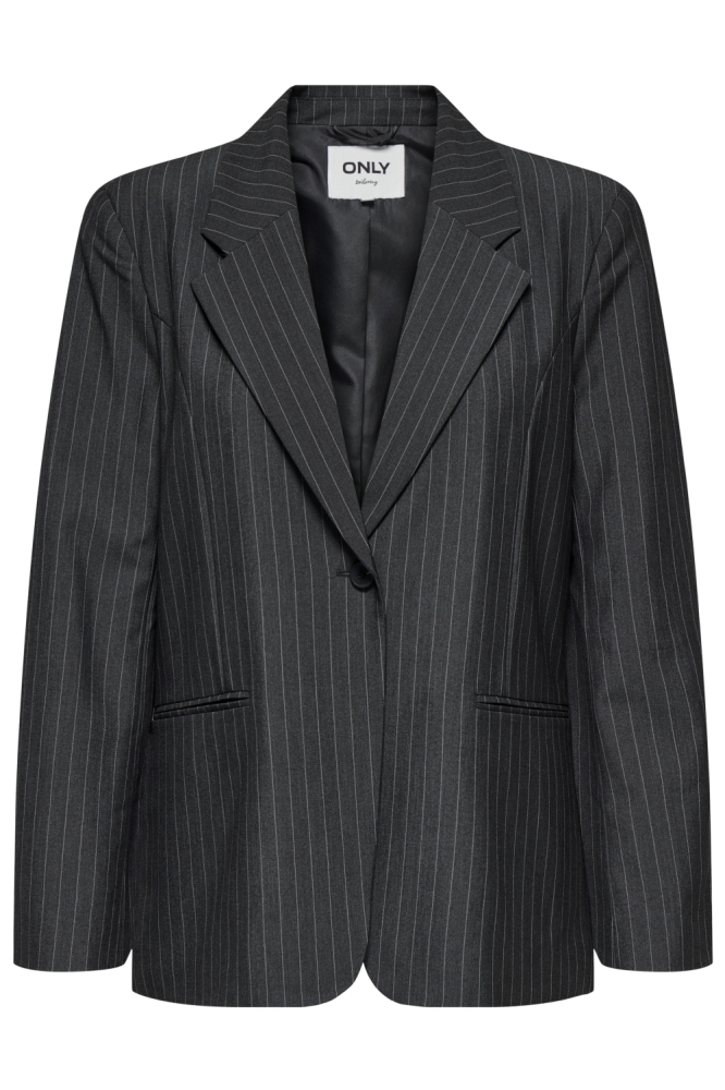 Only grijze dames blazer | Vooraanzicht