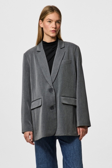 Pieces Blazer PCKAMIL LS LOOSE BLAZER NOOS BC 17157464 Dark Grey Melange