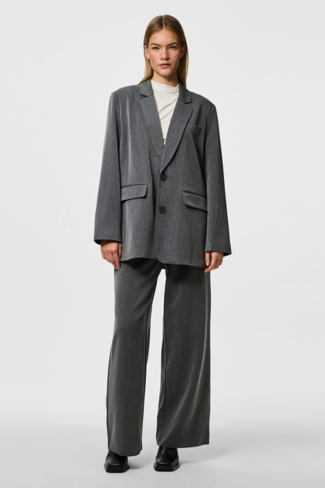 Pieces grijze dames blazer | Model