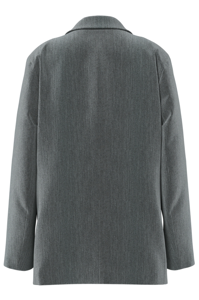 Pieces grijze dames blazer | Achteraanzicht