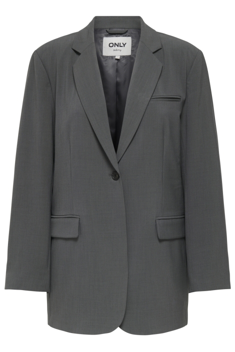 Only grijze dames blazer | Vooraanzicht