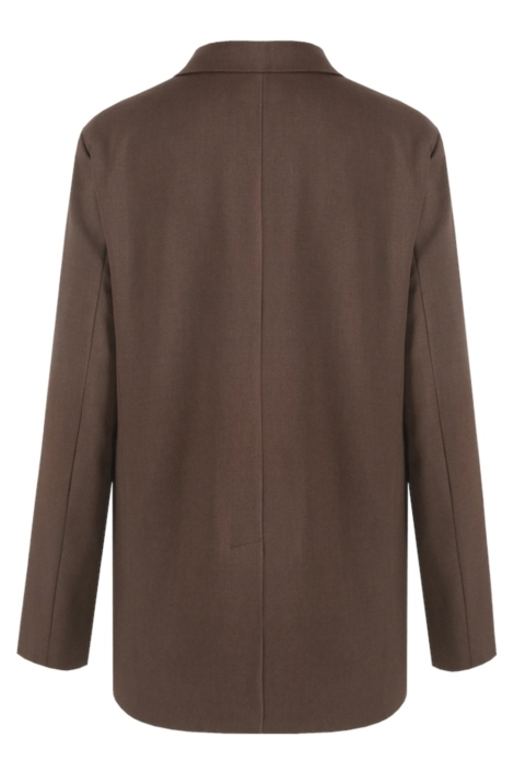 Fluresk bruine dames blazer | Achteraanzicht