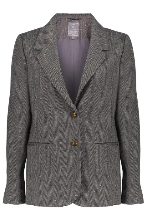 Geisha grijze dames blazer | Vooraanzicht