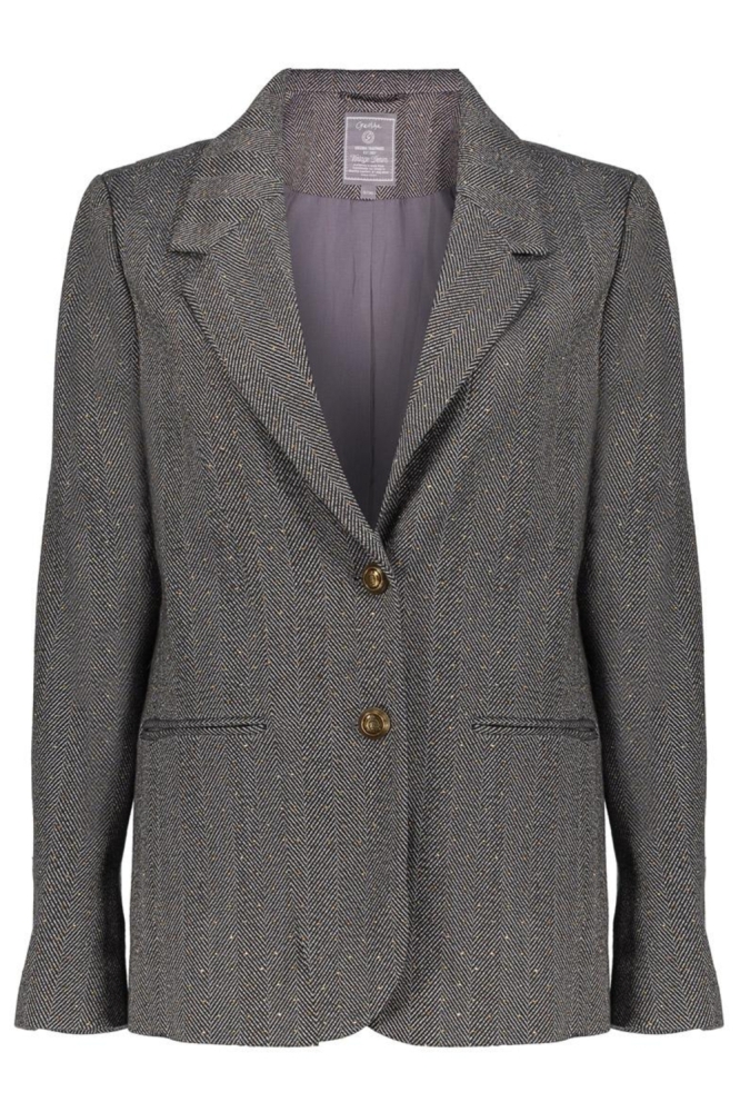 Geisha grijze dames blazer | Vooraanzicht