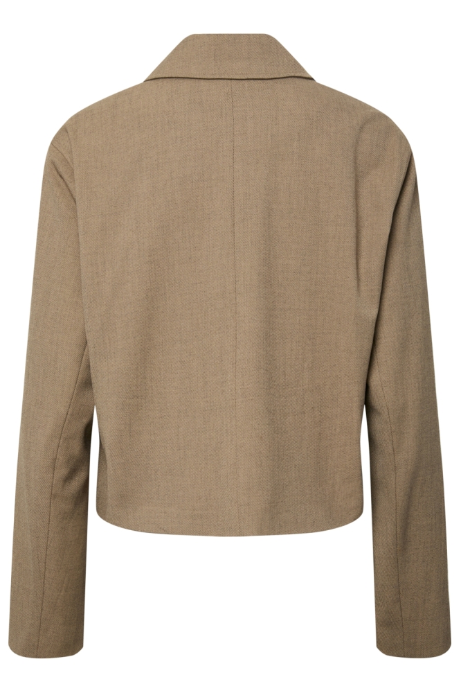 Pieces camel dames blazer | Achteraanzicht