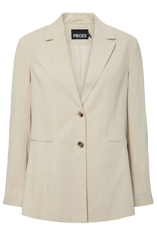 Pieces beige dames blazer | Vooraanzicht