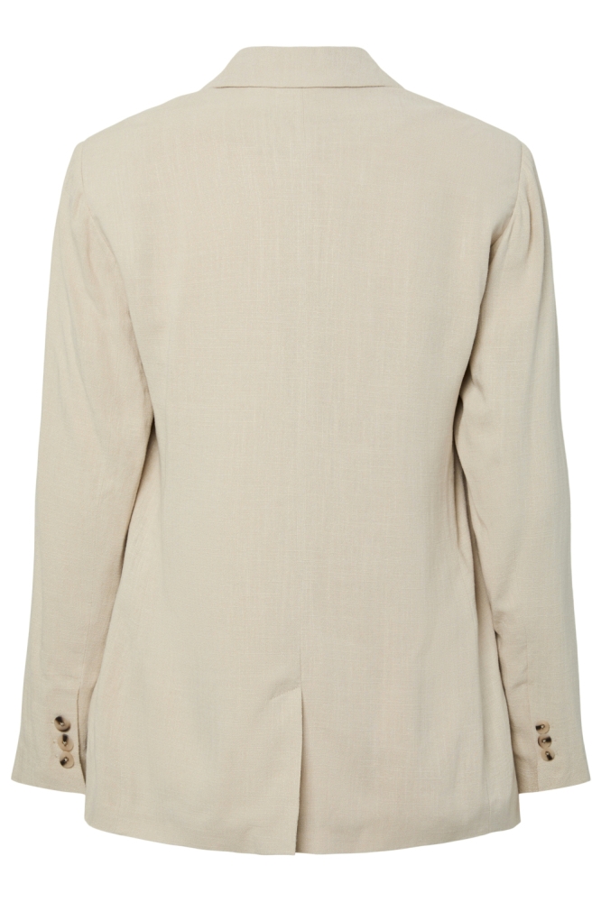 Pieces beige dames blazer | Achteraanzicht