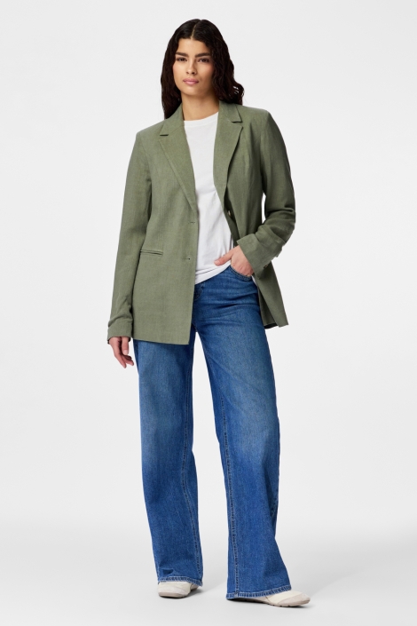 Pieces groene dames blazer | Model