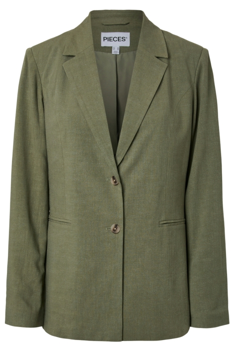 Pieces groene dames blazer | Vooraanzicht