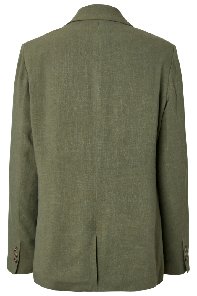 Pieces groene dames blazer | Achteraanzicht