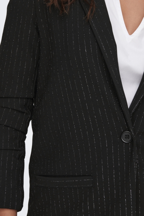 Jacqueline de Yong zwarte dames blazer | Close up