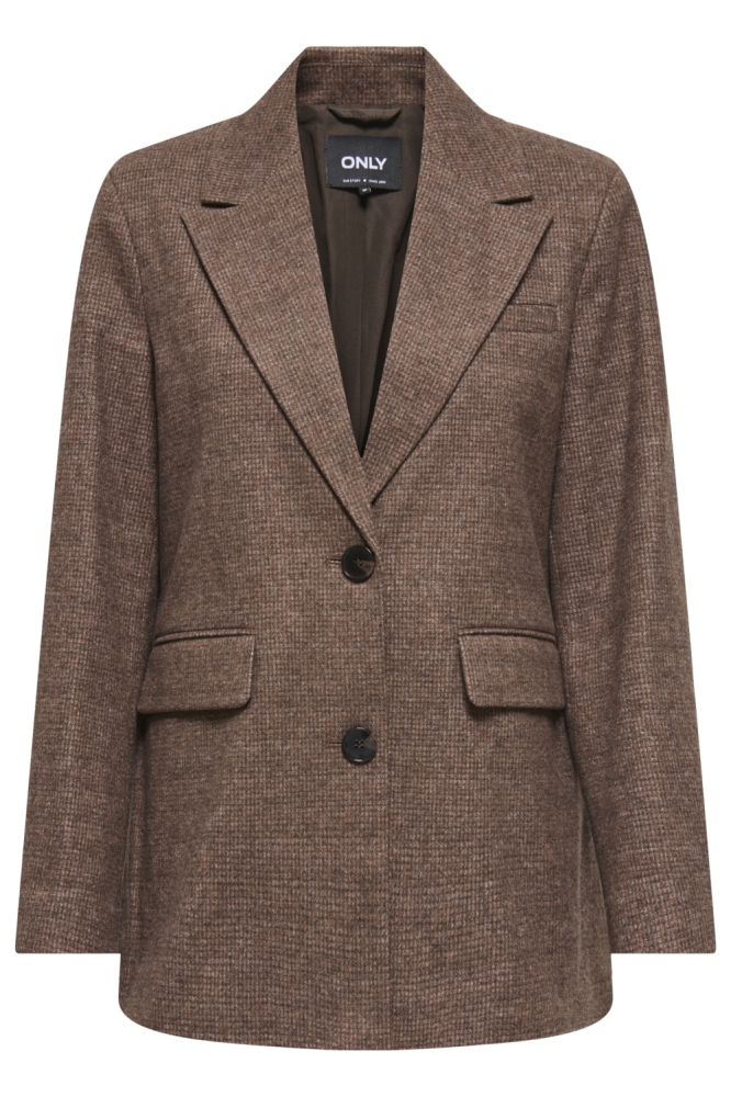 Only bruine dames blazer | Vooraanzicht