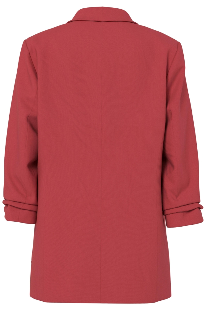 Pieces rode dames blazer | Achteraanzicht