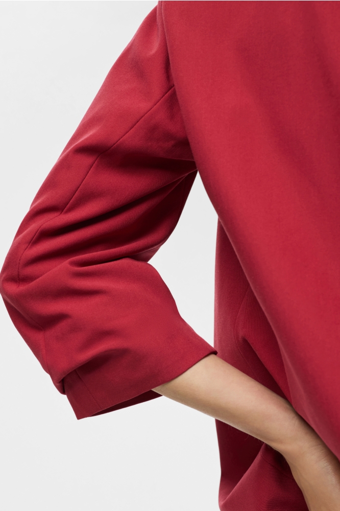 Pieces rode dames blazer | Close up