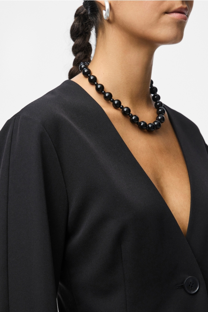 Pieces zwarte dames blazer | Close up