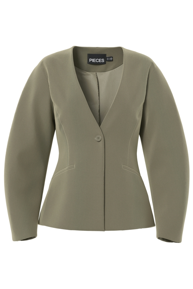 Pieces groene dames blazer | Vooraanzicht